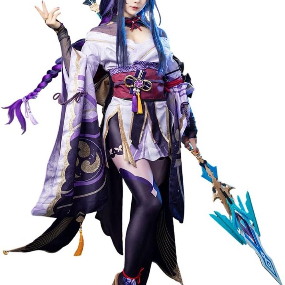 Brilliant Jacquard Satin Raiden Shogun Costume - Complements for Anime Lovers